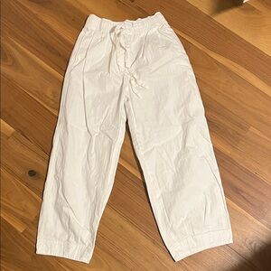 COS White Pull On Barrel Pants